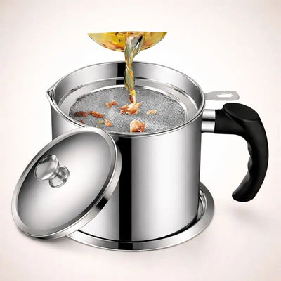 OilGuard™ – Stainless Steel Oil Strainer Pot (1.4L)